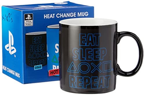 Image of GB eye Playstation Sleep Repeat Heat Change Mug