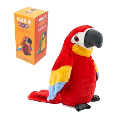 Image of Surplex Sound Repeating Parrot Plush Plush Interactive Toy, Waving Wings Electronic Record Bird Stuffed Animal Sensory Educational Toy Cute talking parrot Birthday Xmas Gift for Kids & Baby