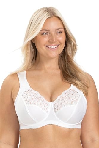 Image of Miss Mary of Sweden Amsterdam Womens Underwired Bra with No-Slip Straps 46C White