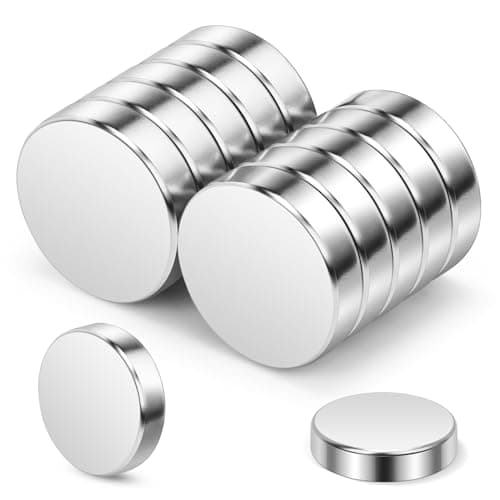 Image of Wukong 15x4mm Round Strong Magnets, 10 Pack Small Fridge Magnets for Whiteboards, Fridge, Crafts, Notice Board DIY Project