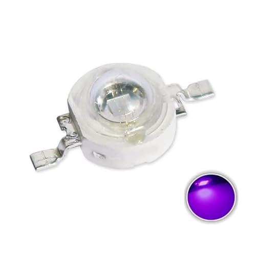Image of Cleiscry High Power LED Chip 1 Watt 3 Watt Super Bright Intensity SMD Light Emitter Components Diode Bulb Lamp Beads Chip DIY Lights for Floodlight (50 Pieces 1-3 W UV (395-400 nm))