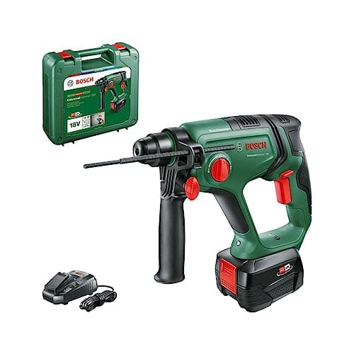 Image of Bosch Cordless Rotary Hammer Drill UniversalHammer 18V (1x Battery 2.5 Ah, 18 Volt System; Drilling/Hammer Drilling/Chiselling; 2.0 J Impact Energy, SDS Plus Tool Holder, in Carrying Case)