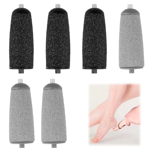Image of 6PCS Replacement Foot Grinder Roller Heads for Flawless Pedi Compatible with JML NuYou Pedi Feet File Rollers Callus Remover Rollers Coarse and Fine Heads Refill for Dead Skin Removal Pedicure Tools