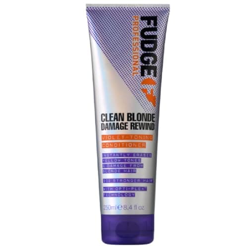 Image of Fudge Professional Clean Blonde Damage Rewind Conditioner, Intense Purple Toning for Blonde Hair, Bond Repair Technology, Sulfate Free, 250 ml