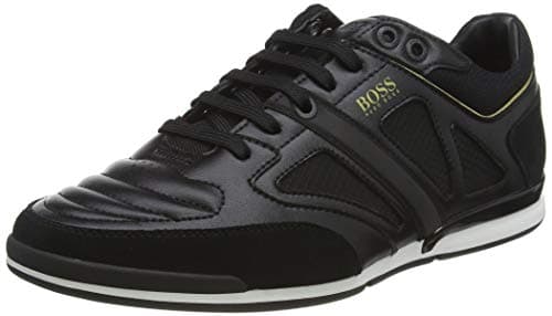 Image of BOSS Men's Saturn_lowp_strf 10214531 01 Low-Top Sneakers, Black (Black 001), 6 UK, (40 EU)