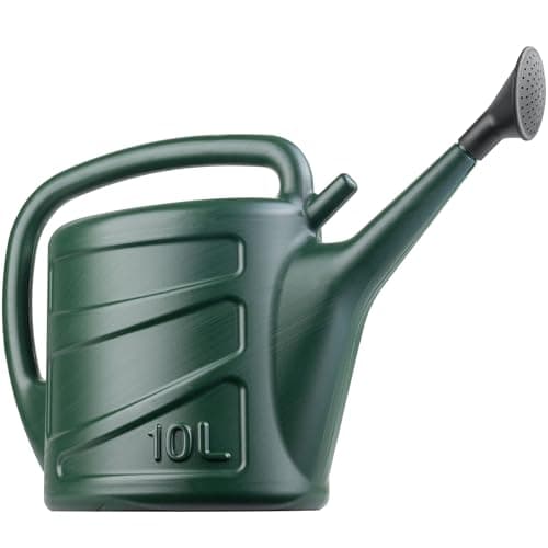 Image of Hardys 10L Green Rose Watering Can - Outdoor & Indoor Watering Can with Detachable Sprinkler Rose Head, Long Spout Water Can for Houseplant & Garden Plants