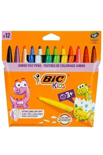 Image of BIC Kids Visacolor XL Colouring Pens 12 Pack