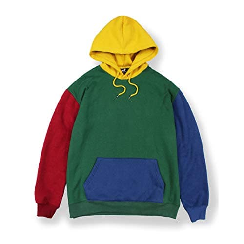 Image of Agora Colour Block Hoodie (Green, Large)