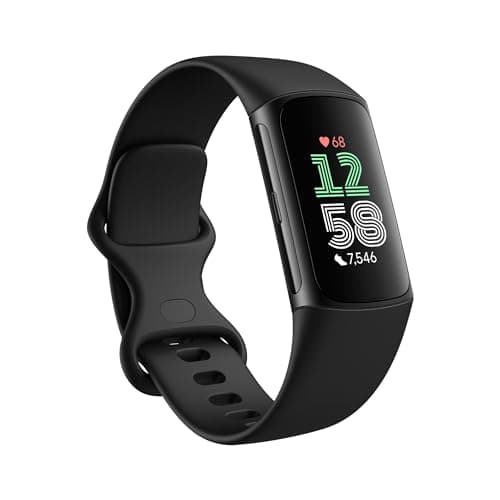 Image of Fitbit Charge 6 Activity Tracker with 6 Months Premium Membership Included, 7 Days Battery Life and Google Wallet and Google Maps, Obsidian/Black Aluminum