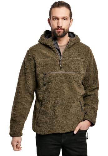 Image of Brandit Teddyfleece Worker Pullover, color: olive, size: L