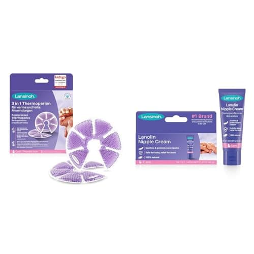 Image of Lansinoh Therapearl 3-in-1 Breast Therapy for Breastfeeding mums & HPA Lanolin Nipple Cream 40ml for Breastfeeding New mums