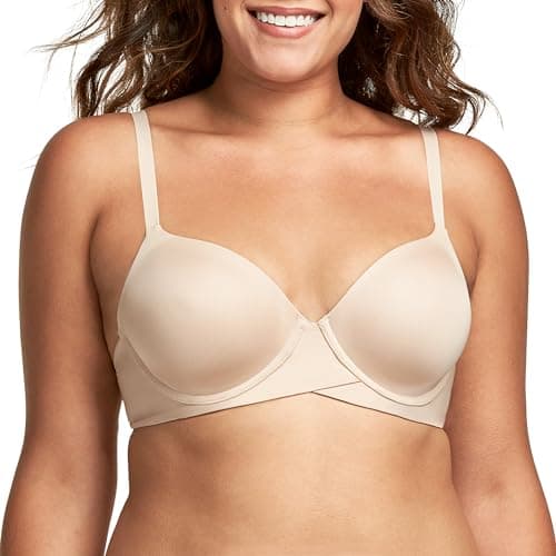 Image of Maidenform Women's One Fabulous Fit 2.0 Tailored Demi Bra One Fabulous Fit 2.0 Half Cup Bra Not Applicable, Paris Nude, 85A