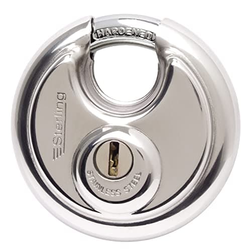 Image of Sterling SPL100 70mm Closed Shackle Disc Padlock with Stainless Steel Body, Grey