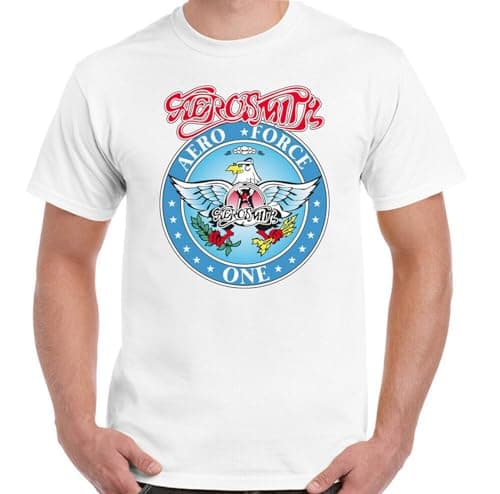 Image of BAILANSI As Worn By Garth from Waynes World Mens Aero Force T-Shirt Fancy Dress Size M White