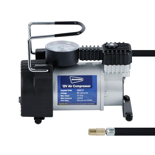 Image of Streetwize - Metal Tornado Air Compressor - 12V - 150PSI - Tyre Inflator, Analogue Pressure Gauge (SWAC12)