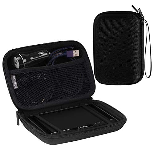 Image of MoKo Universal Heavy Duty Hard Shell GPS Sat Nav Case for 5 Inch – Shockproof Protective Storage Pouch for Car GPS Navigator Garmin, TomTom & Magellan with 5" Display, Black
