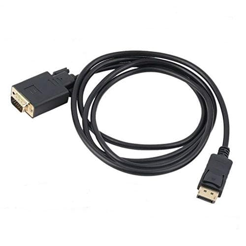 Image of Multibao 2M DisplayPort DP Plug to SVGA VGA HD Plug Male to Male Digital Video Gold-Plated Cable Lead Black