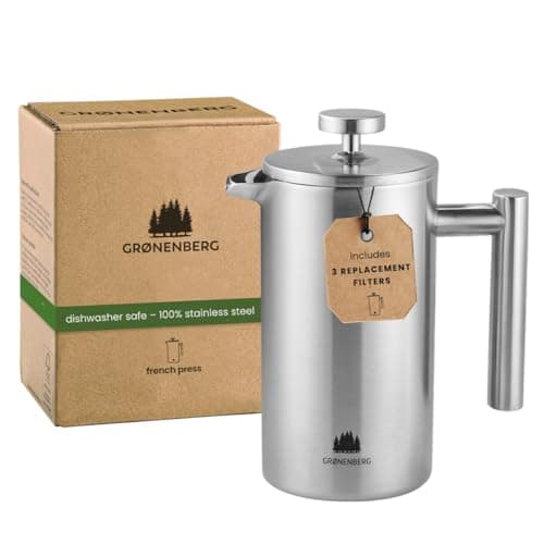 Image of Groenenberg French Press 350ml I Insulated cafetiere I stainless steel coffee press I French Press coffee maker