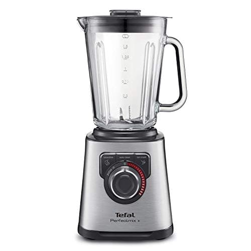 Image of Tefal PerfectMix+ High-Speed Blender, Smoothie Maker, Ice Crush, 2L Glass Jug, 1200W, 4 Removable Powelix Blades, 3 Programs + Pulse, Grey, BL811D40