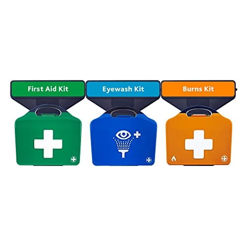 Image of Reliance Medical First Aid Point AuraPoint - 3 Unit Point - Medium BS8599-1 First Aid Kit, Double Eyewash Station and Burns Kit