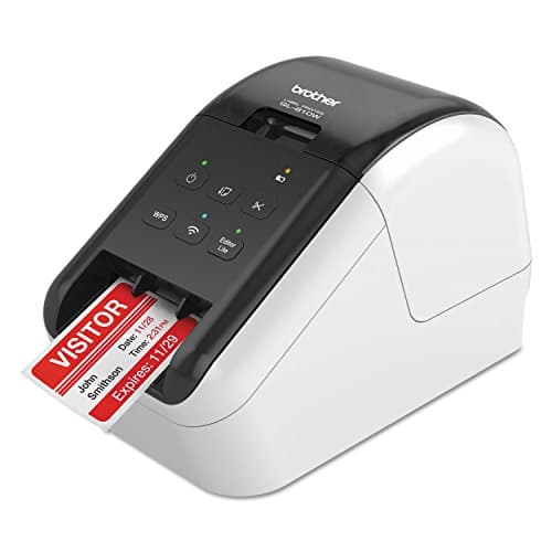 Image of Brother Ql-810W Ultra-Fast Label Printer with Wireless Networking Earplug, 10 cm, Black