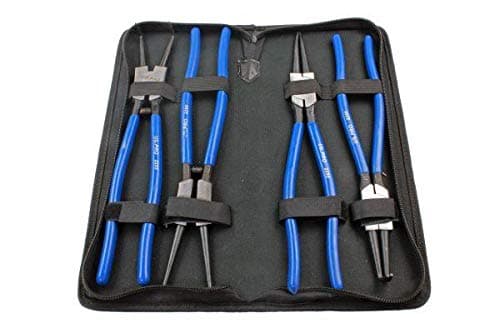 Image of US PRO Tools 4 Piece 13" 325mm Circlip Plier Pliers Set in Zip Case Bent Straight 2255