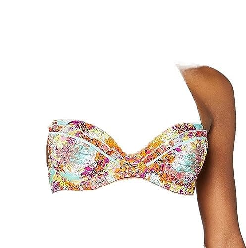 Image of Pour Moi? Women's Santorini Padded Halter Underwired Wired|#181 Floral Bikini Tops, Multicoloured (Multi), 32D