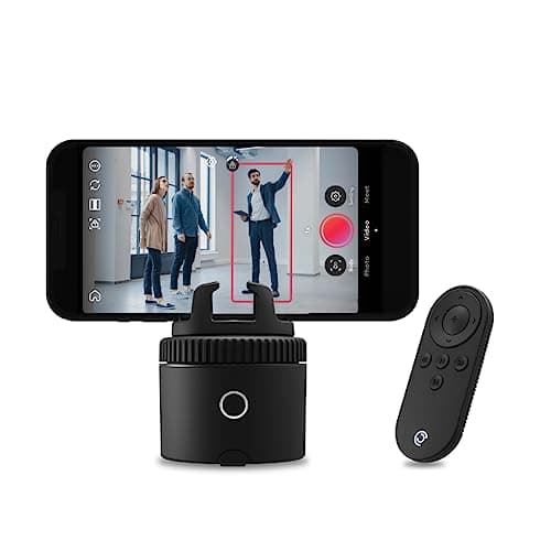 Image of Pivo Pod Black Business Edition - Auto Tracking Smartphone Holder & Tripod Mount for Content Creators and Realtors with 360° Handsfree Video Recording with Remote Control
