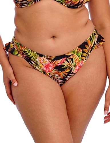 Image of Elomi Women's Tiger Valley High Leg Bikini Brief Black