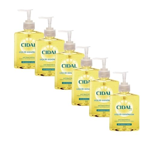 Image of Cidal Handwash, natural grapefruit extract, antibacterial, uplifting Citrus scent, Vegan friendly, 250ml (Pack Of 6)