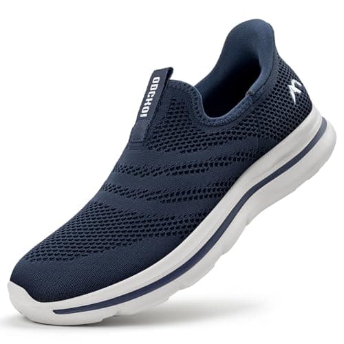 Image of ODCKOI Men's Slip On Shoes Breathable Hands Free Walking & Running Shoes for Gym, Work & Daily Use Without Lightweight Cushion No Tie Design Laces Sports Sneaker-SHLAN-42XIN