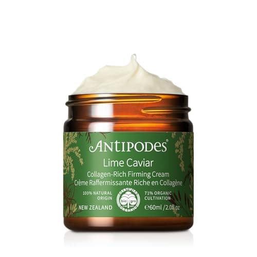 Image of Antipodes Lime Caviar Firming Day Cream – Collagen-Rich Anti-Ageing Moisturiser for Dry & Mature Skin – Peptides + Lime Caviar – 60ml