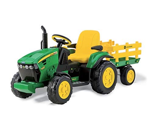 Image of Peg Perego John Deere Ground Force incl. trailer 12 V IGOR0047, green and yellow