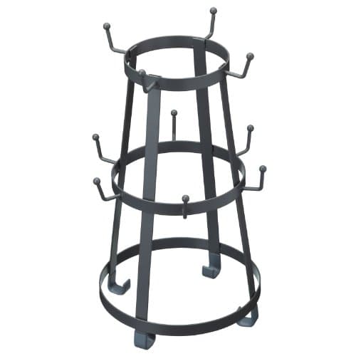 Image of KitchenCraft Living Nostalgia Mug Tree, Grey, 34 x 18.5 cm