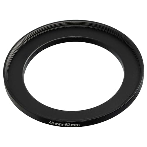Image of vhbw Step-Up Ring Adapter of 49 mm to 62 mm for Camera Lens - Filter Adapter, metal, Black