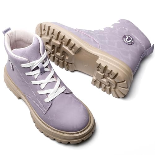 Image of Safety Trainers Womens Steel Toe Cap Boots Non Slip Water Resistant Safety Shoes Comfortable Ladies Work Boots Lightweight Breathable, Purple, 7 UK