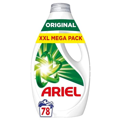 Image of Ariel Washing Liquid Laundry Detergent, 78 Washes, Original, Stain and Odour Removal In 1 Wash, Brrrilliant Even In Cold and Short