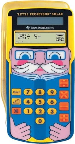Image of Texas TI-Little Professor Solar LPROF/PWB/11E1 TI-Little Professor Education Calculator Yellow