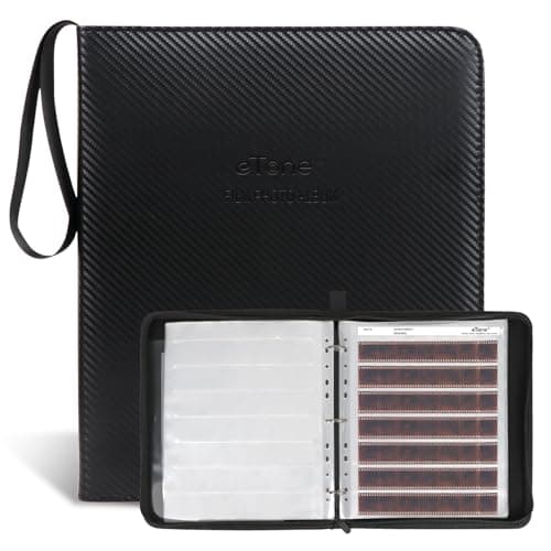 Image of eTone 50 PCS 135 35mm Film Negative Page Preservers Sleeves,Acid-Free Storage Kit With Film Binder Box