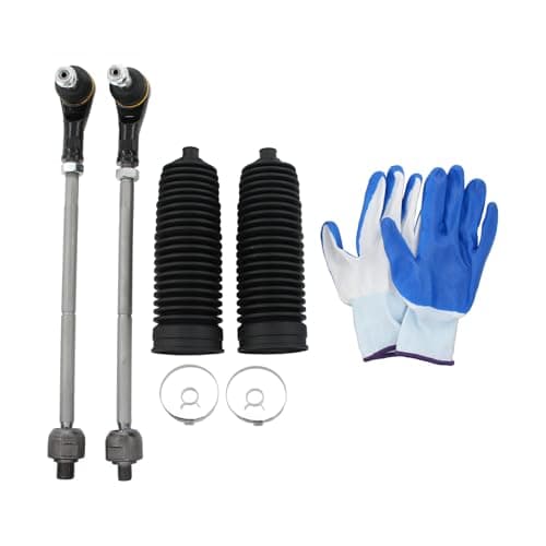 Image of HouYeen Front Axle Left and Right Rack Track Tie Rod Ends with Boots for Discovery 3 4 2004-2018