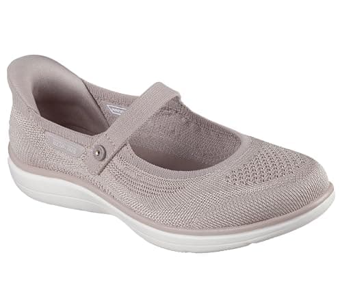 Image of Skechers Women's Mary Jane Flat, Taupe, 5 UK