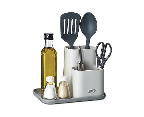 Image of Joseph Joseph Duo Kitchen Worktop Organiser, Kitchen and Storage Organisation for Gadgets, Utensils and Condiments, Grey