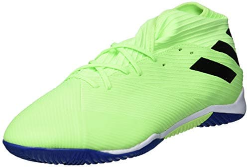 Image of adidas Men's Nemeziz 19.3 Indoor Soccer Shoe, Signal Green/Black/Team Royal Blue, 3.5