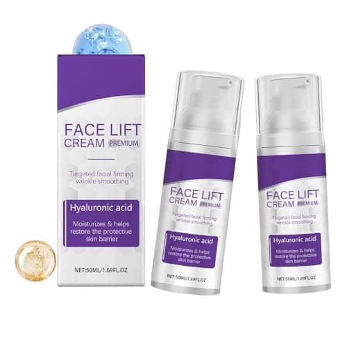 Image of 2 x instant moisturising face cream, anti-ageing moisturiser for the face, smoothing and nourishing cream against facial wrinkles, firming cream against sagging skin for all skin types