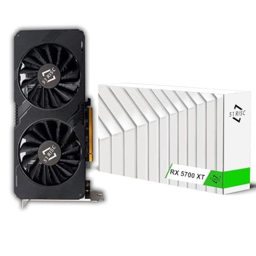 Image of 51RISC Radeon RX 5700 XT Graphics Card, 8GB GDDR6 256bit PCIe 4.0 x16 Boost Clock 1905MHz DP x3 HDMI 1080P 1440p Video Gaming Card 8K Resolution Support (Radeon RX 5700 XT 8GB)