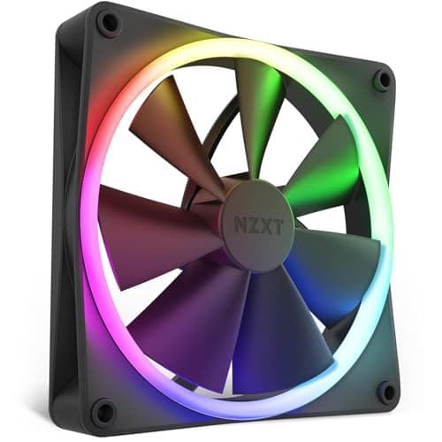Image of NZXT F140 RGB Fans - RF-R14SF-B1 - Advanced RGB Lighting Customization - Whisper Quiet Cooling - Single (RGB Fan & Controller REQUIRED & NOT INCLUDED) - 140mm Fan - Black