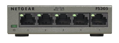 Image of Netgear FS305-100UKS 5 Port Fast Ethernet 10/100 Mbps Switch