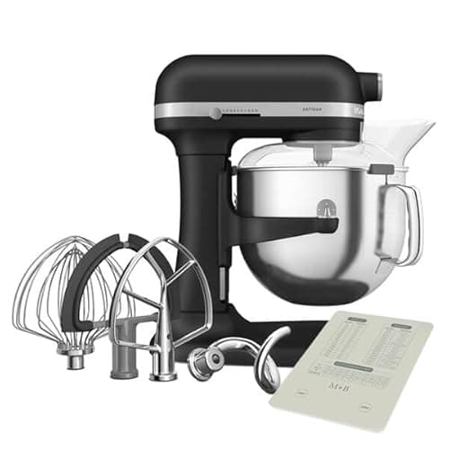 Image of KitchenAid Artisan Cast Iron Black 6.6L Bowl Lift Food Mixer With FREE Gift