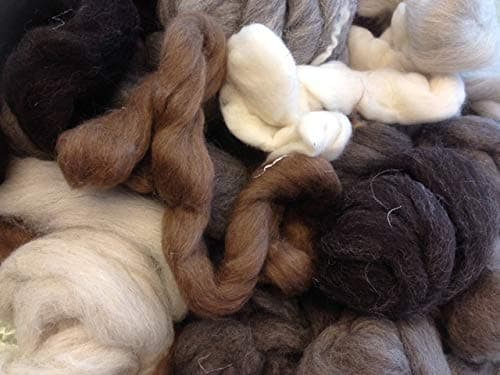 Image of Natural Sheeps Wool rovings - Mixed Heritage Breeds 60g Pack