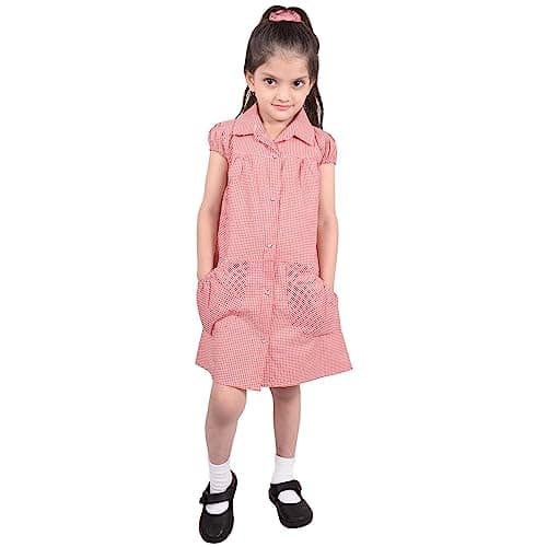 Image of A2Z 4 Kids Girls School Uniform Pleated - UF Dress 648 Red 6-7